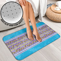 Hawaii Humuhumu Fish Maile Pikake Lei Bathroom Set Tribal Tapa Blue Version LT05 - Polynesian Pride
