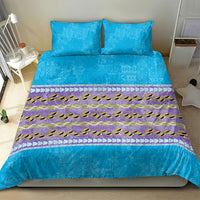 Hawaii Humuhumu Fish Maile Pikake Lei Bedding Set Tribal Tapa Blue Version LT05 - Polynesian Pride