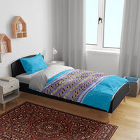 Hawaii Humuhumu Fish Maile Pikake Lei Bedding Set Tribal Tapa Blue Version LT05 - Polynesian Pride