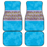Hawaii Humuhumu Fish Maile Pikake Lei Car Mats Tribal Tapa Blue Version LT05 - Polynesian Pride