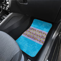 Hawaii Humuhumu Fish Maile Pikake Lei Car Mats Tribal Tapa Blue Version LT05 - Polynesian Pride