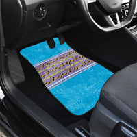 Hawaii Humuhumu Fish Maile Pikake Lei Car Mats Tribal Tapa Blue Version LT05 - Polynesian Pride