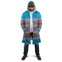 Hawaii Humuhumu Fish Maile Pikake Lei Cloak Tribal Tapa Blue Version LT05 - Polynesian Pride