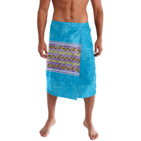 Hawaii Humuhumu Fish Maile Pikake Lei Lavalava Tribal Tapa Blue Version LT05 Blue - Polynesian Pride