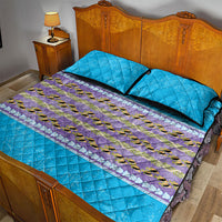 Hawaii Humuhumu Fish Maile Pikake Lei Quilt Bed Set Tribal Tapa Blue Version LT05 - Polynesian Pride