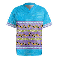 Hawaii Humuhumu Fish Maile Pikake Lei Rugby Jersey Tribal Tapa Blue Version LT05 Blue - Polynesian Pride