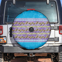 Hawaii Humuhumu Fish Maile Pikake Lei Spare Tire Cover Tribal Tapa Blue Version LT05 Blue - Polynesian Pride