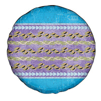 Hawaii Humuhumu Fish Maile Pikake Lei Spare Tire Cover Tribal Tapa Blue Version LT05 - Polynesian Pride