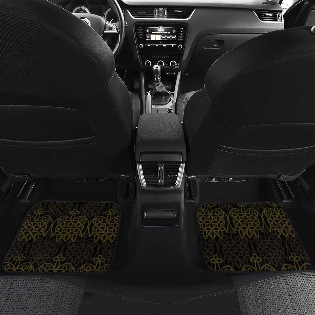 Happy Vanuatu Constitution Day Car Mats Flag Style With Sand Drawing Pattern