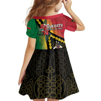 Happy Vanuatu Constitution Day Family Matching Mermaid Dress and Hawaiian Shirt Flag Style With Sand Drawing Pattern LT05 - Polynesian Pride