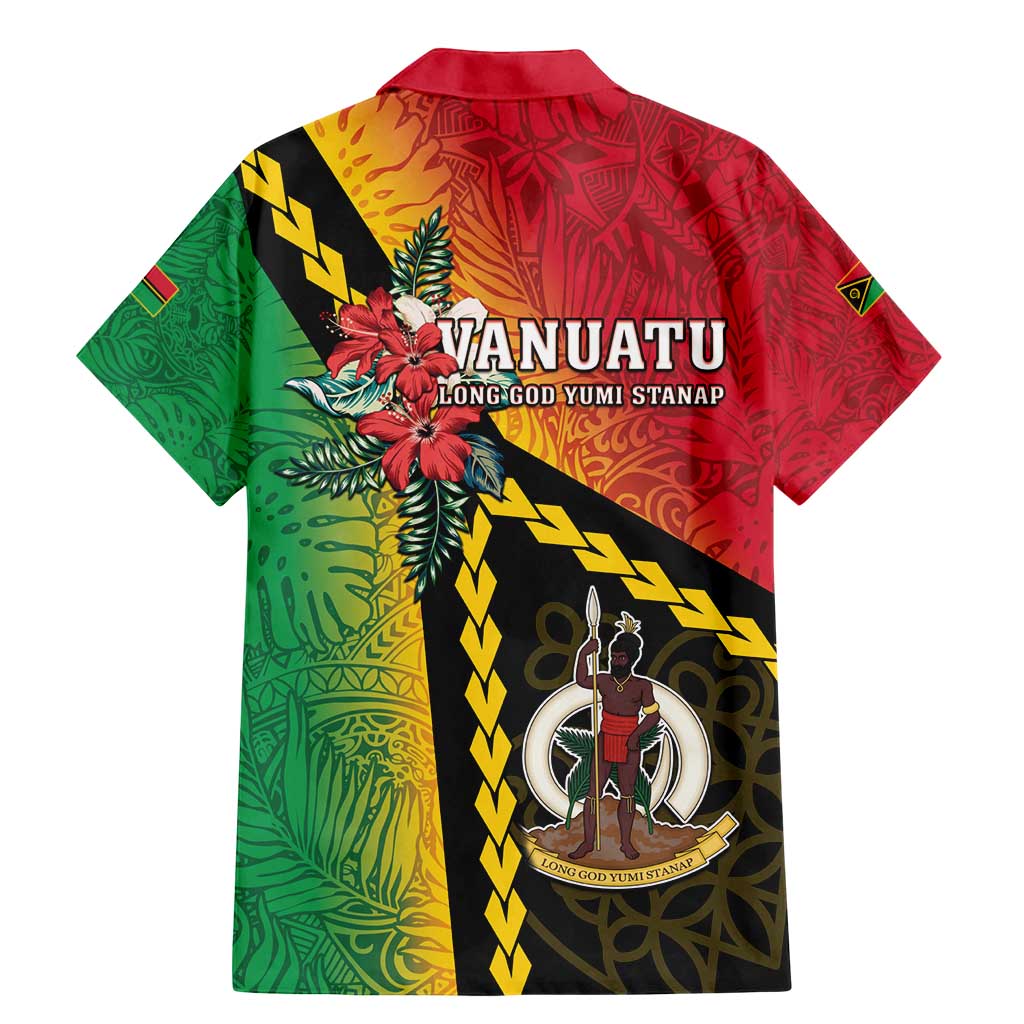 Happy Vanuatu Constitution Day Family Matching Mermaid Dress and Hawaiian Shirt Flag Style With Sand Drawing Pattern LT05 - Polynesian Pride