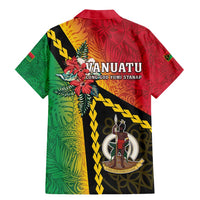 Happy Vanuatu Constitution Day Family Matching Mermaid Dress and Hawaiian Shirt Flag Style With Sand Drawing Pattern LT05 - Polynesian Pride