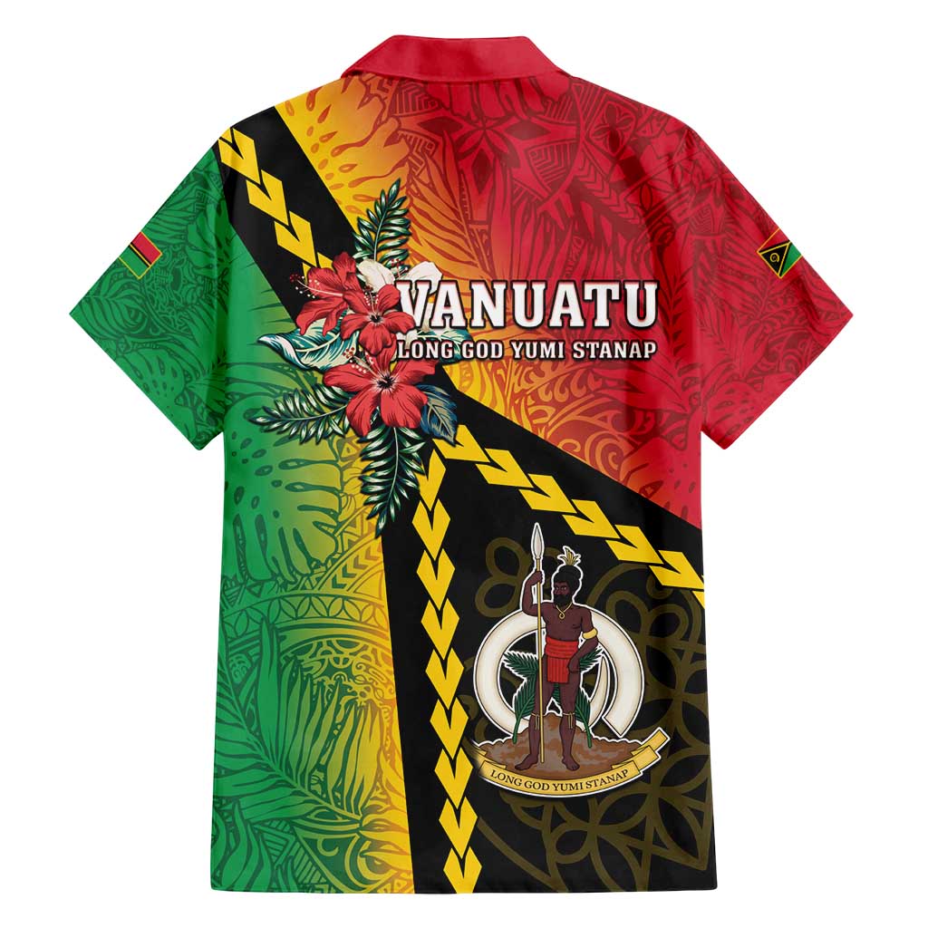 Happy Vanuatu Constitution Day Family Matching Tank Maxi Dress and Hawaiian Shirt Flag Style With Sand Drawing Pattern LT05 - Polynesian Pride