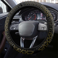 Happy Vanuatu Constitution Day Steering Wheel Cover Flag Style With Sand Drawing Pattern