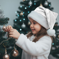 Tokelau White Sunday Christmas Santa Hat Elegant Hibiscus Polynesian Tribal Pattern LT05 - Polynesian Pride