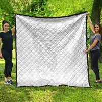 Tokelau White Sunday Quilt Elegant Hibiscus Polynesian Tribal Pattern LT05 - Polynesian Pride