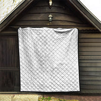 Tokelau White Sunday Quilt Elegant Hibiscus Polynesian Tribal Pattern LT05 - Polynesian Pride