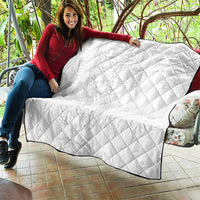 Tokelau White Sunday Quilt Elegant Hibiscus Polynesian Tribal Pattern LT05 - Polynesian Pride