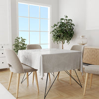Tokelau White Sunday Tablecloth Elegant Hibiscus Polynesian Tribal Pattern LT05 - Polynesian Pride