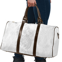 Tokelau White Sunday Travel Bag Elegant Hibiscus Polynesian Tribal Pattern LT05 - Polynesian Pride