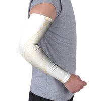 Tonga White Sunday Arm Sleeves Lotu Tamaiti Tongan Kupesi Pattern LT05 - Polynesian Pride