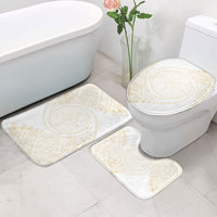 Tonga White Sunday Bathroom Set Lotu Tamaiti Tongan Kupesi Pattern LT05 - Polynesian Pride