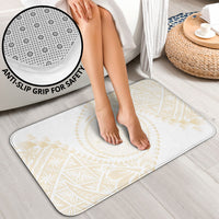 Tonga White Sunday Bathroom Set Lotu Tamaiti Tongan Kupesi Pattern LT05 - Polynesian Pride