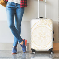 Tonga White Sunday Luggage Cover Lotu Tamaiti Tongan Kupesi Pattern LT05 - Polynesian Pride