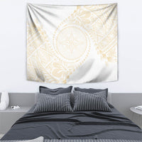 Tonga White Sunday Tapestry Lotu Tamaiti Tongan Kupesi Pattern LT05 - Polynesian Pride