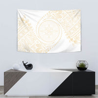 Tonga White Sunday Tapestry Lotu Tamaiti Tongan Kupesi Pattern LT05 - Polynesian Pride