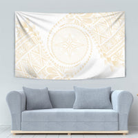 Tonga White Sunday Tapestry Lotu Tamaiti Tongan Kupesi Pattern LT05 - Polynesian Pride