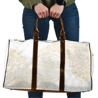 Tonga White Sunday Travel Bag Lotu Tamaiti Tongan Kupesi Pattern LT05 Beige - Polynesian Pride
