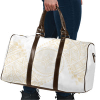 Tonga White Sunday Travel Bag Lotu Tamaiti Tongan Kupesi Pattern LT05 - Polynesian Pride