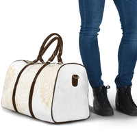 Tonga White Sunday Travel Bag Lotu Tamaiti Tongan Kupesi Pattern LT05 - Polynesian Pride