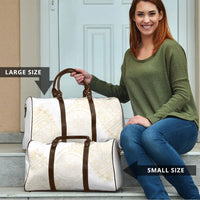 Tonga White Sunday Travel Bag Lotu Tamaiti Tongan Kupesi Pattern LT05 - Polynesian Pride