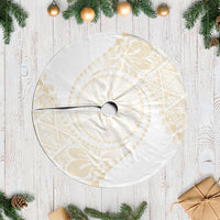 Tonga White Sunday Tree Skirt Lotu Tamaiti Tongan Kupesi Pattern