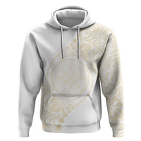 Tonga White Sunday Zip Hoodie Lotu Tamaiti Tongan Kupesi Pattern LT05 Pullover Hoodie Beige - Polynesian Pride