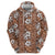 Hawaii Vintage Brown Hibiscus Tapa Pattern Hoodie