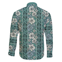 Hawaii Vintage Green Hibiscus Tapa Pattern Family Matching Short Sleeve Bodycon Dress and Hawaiian Shirt LT05 - Polynesian Pride