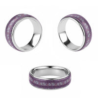 Hawaii Vintage Violet Hibiscus Tapa Pattern Classic Ring - Polynesian Pride