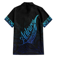 Aotearoa New Zealand Hawaiian Shirt Koru Fern Blue Gradient