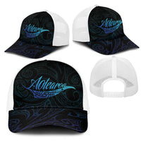 Aotearoa New Zealand Mesh Trucker Cap Koru Fern Blue Gradient - Polynesian Pride