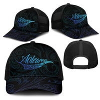 Aotearoa New Zealand Mesh Trucker Cap Koru Fern Blue Gradient - Polynesian Pride