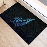 Aotearoa New Zealand Rubber Doormat Koru Fern Blue Gradient LT05 - Polynesian Pride