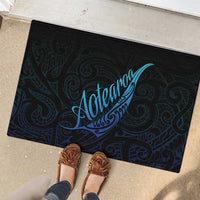 Aotearoa New Zealand Rubber Doormat Koru Fern Blue Gradient LT05 - Polynesian Pride