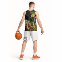 Hawaii Discoverers Day Basketball Jersey Polynesian Fish Hook With Hibiscus Reggae