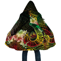 Hawaii Discoverers Day Cloak Polynesian Fish Hook With Hibiscus Reggae