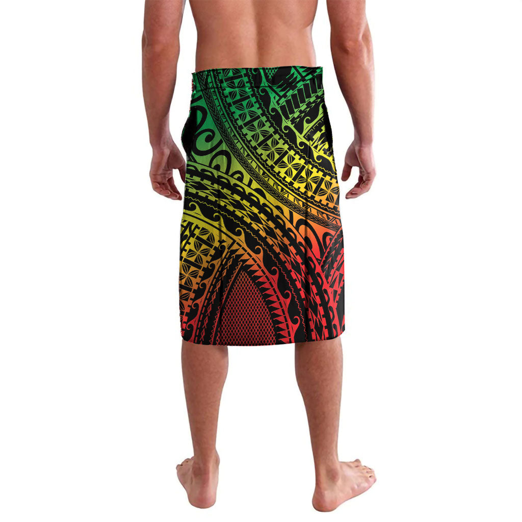Hawaii Discoverers Day Lavalava Polynesian Fish Hook With Hibiscus Reggae