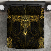Polynesia Bedding Set With Christian Cross LT05 Gold - Polynesian Pride