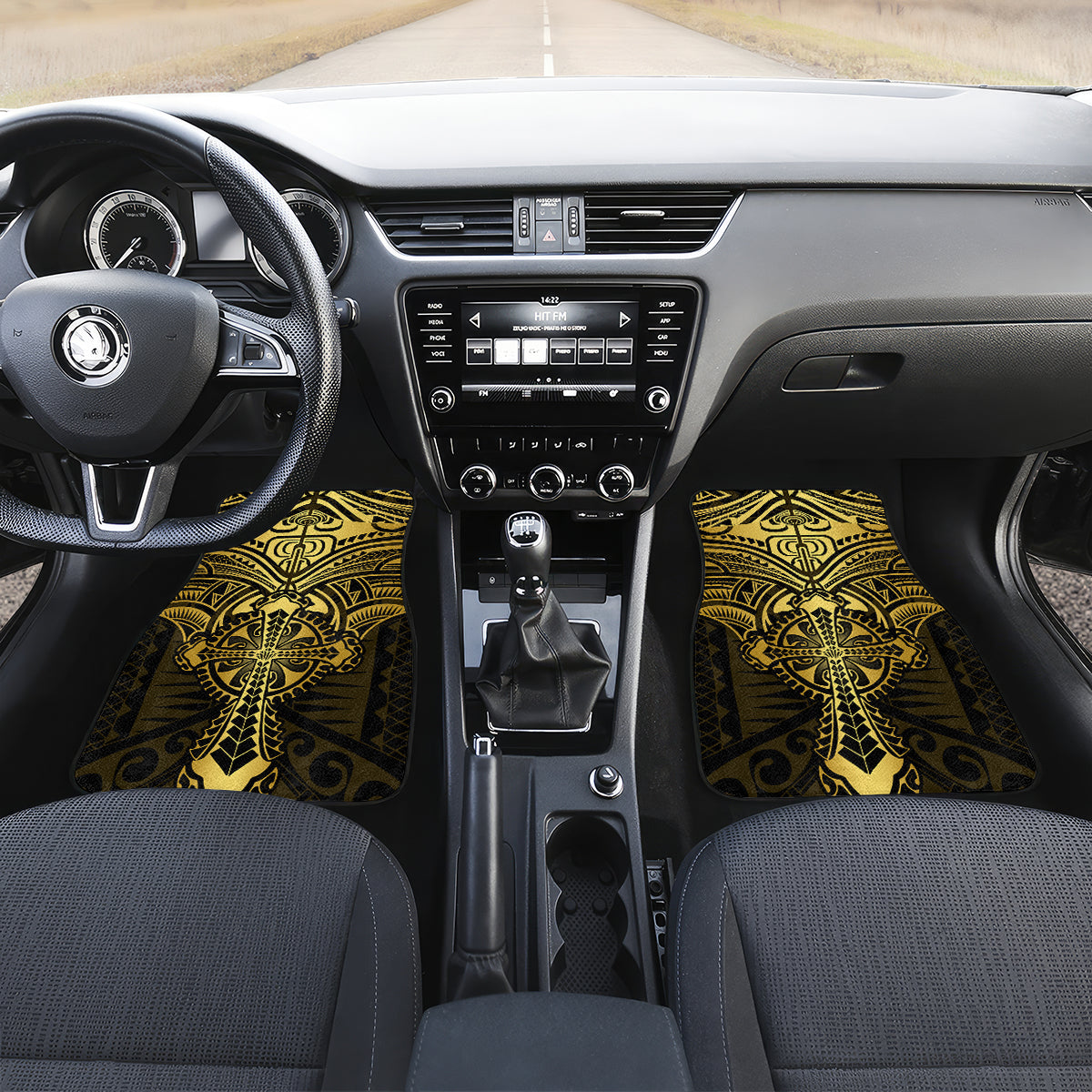 Polynesia Car Mats With Christian Cross LT05 - Polynesian Pride